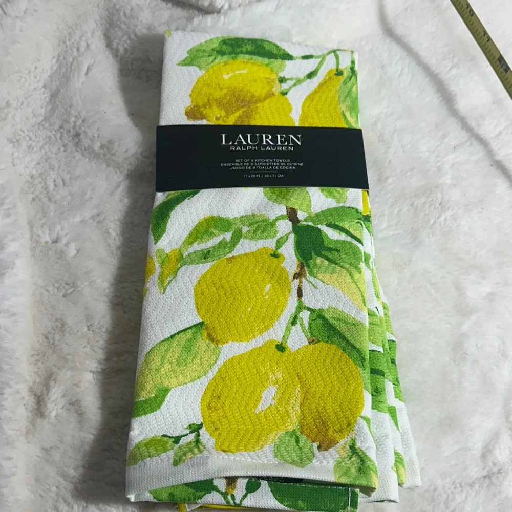 Lauren Ralph Lauren set of 2 lemon kitchen towels