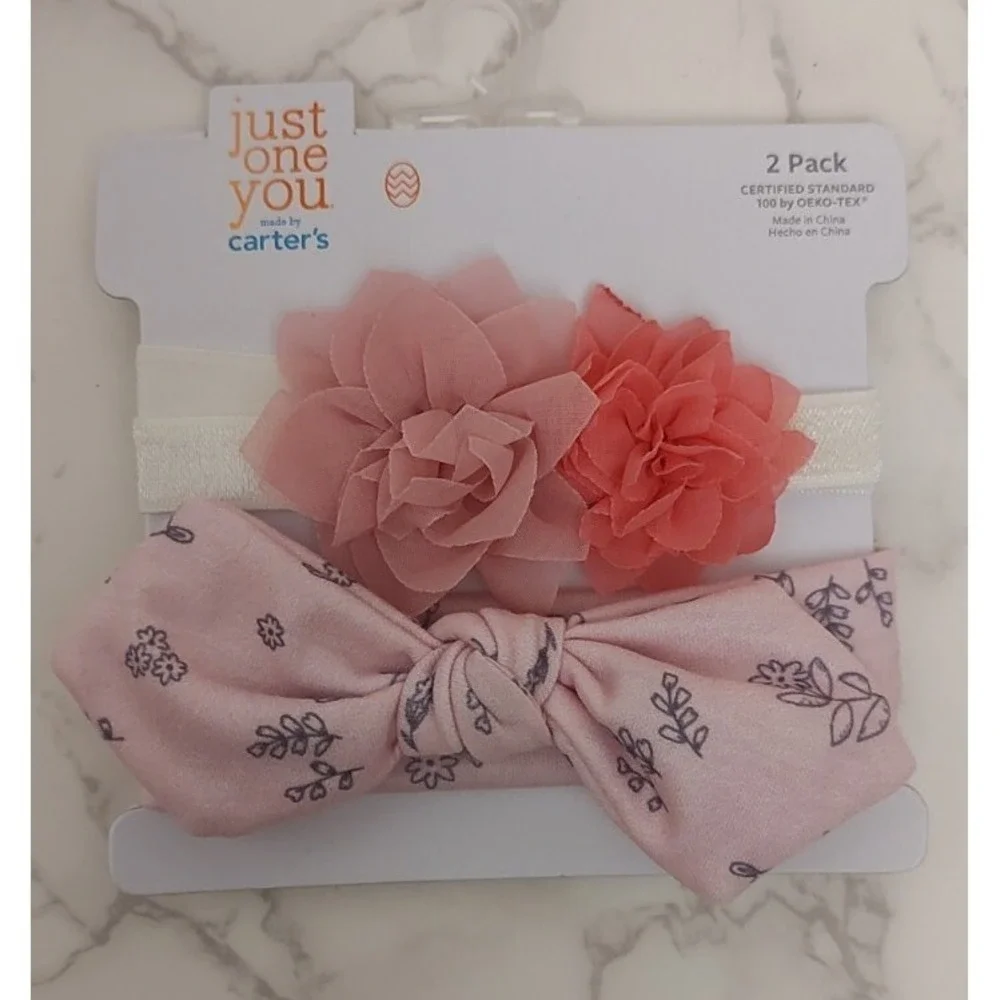 Baby Girls' 2pk Headwrap Just One You made by carter's headband Easter pink A3