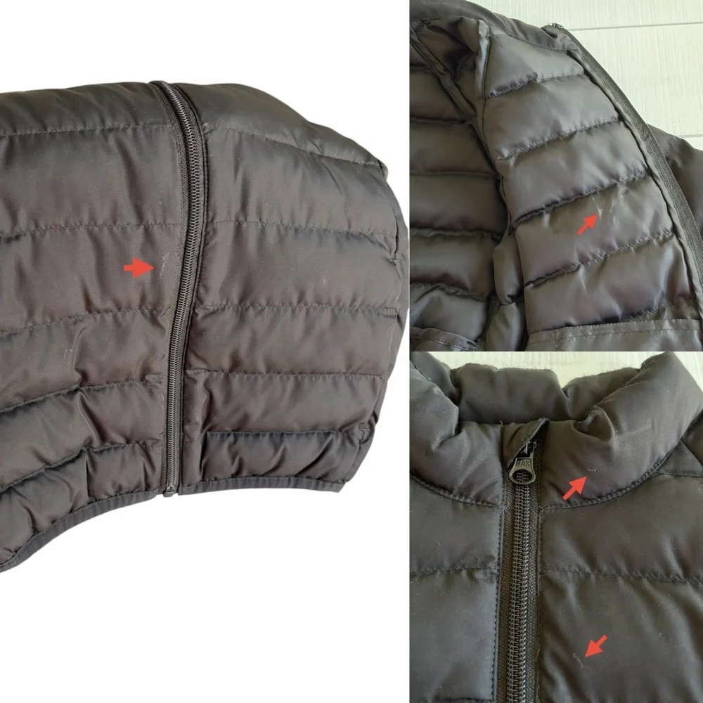 wonder nation Kids Black Puffer Zip Up Jacket with Pockets Boys 5T
