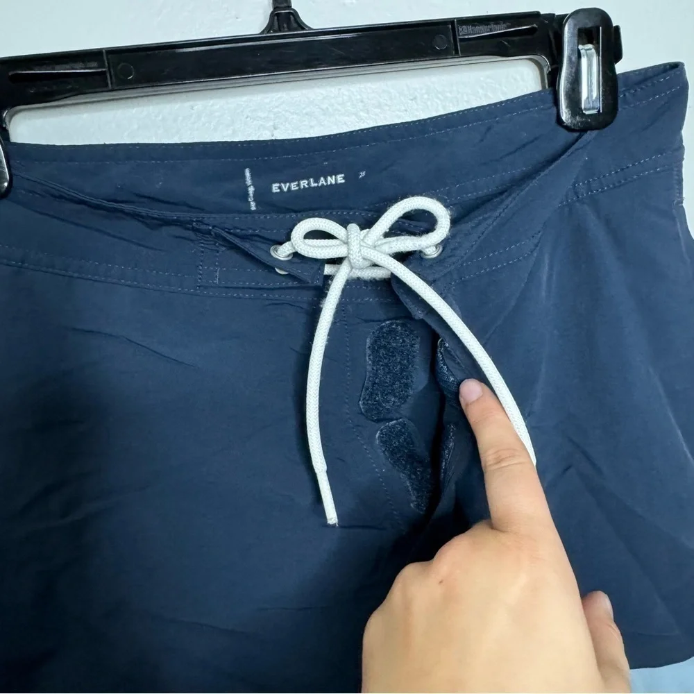 Everlane Mens Board Shorts Linerless Swim Surf Trunks Navy/Slate Blue