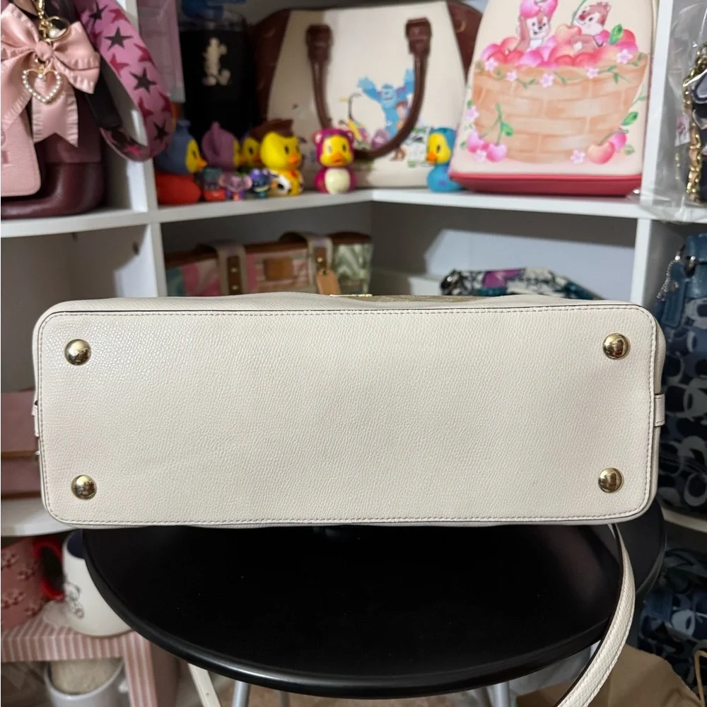 Coach Tan and Cream Sierra Satchel Bag