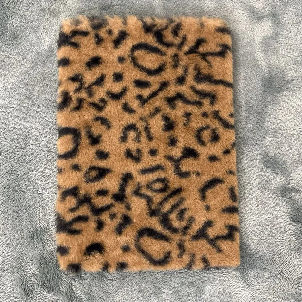 Fuzzy Animal Print Journal New Leopard