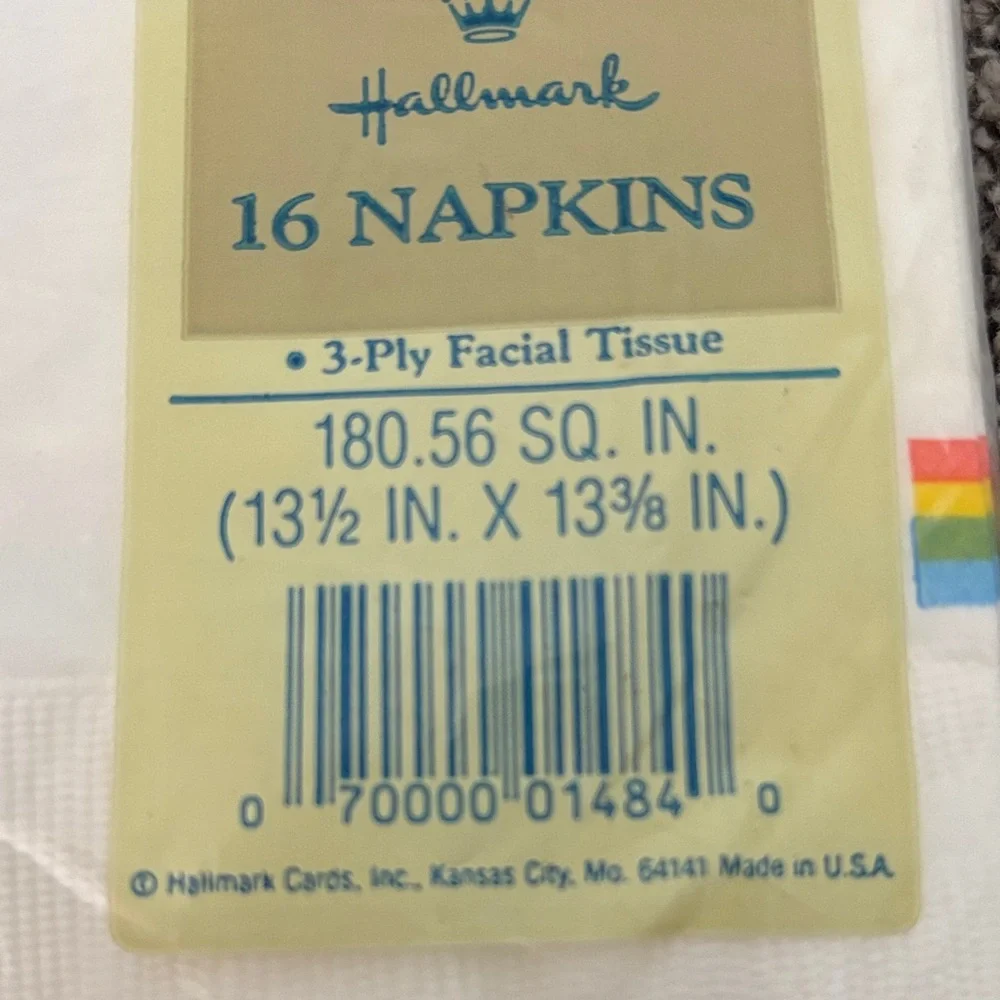 Vintage dead stock Rainbow Brite birthday napkins 1983