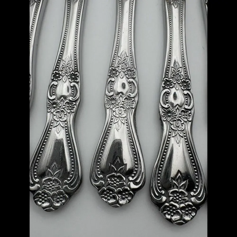 Rogers Co Stainless Korea Rose Stainless Flatware 19 Pcs