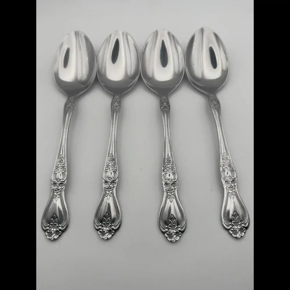 Rogers Co Stainless Korea Rose Stainless Flatware 19 Pcs