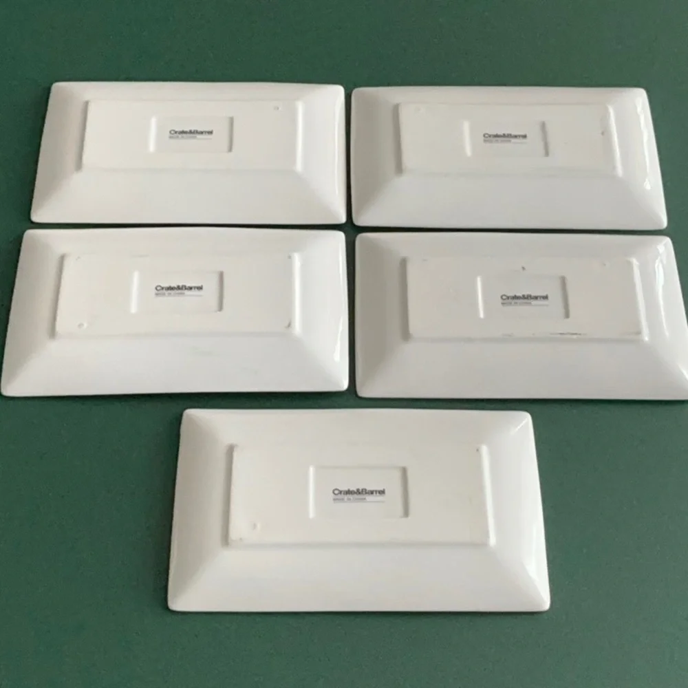 Crate & Barrel Witty Barware Plates (5)