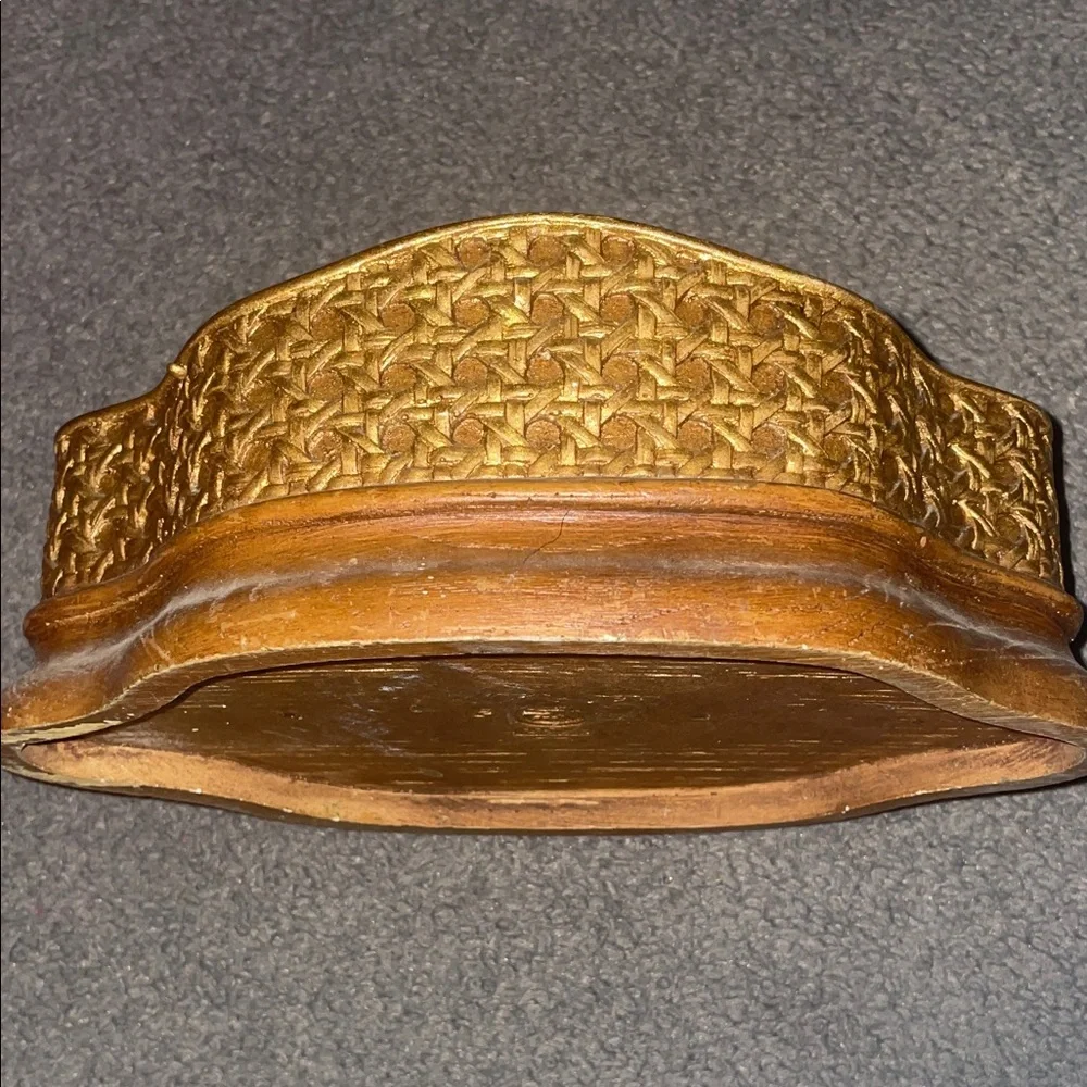 FTD Decorative Woven-Texture Faux Floral Planter - Gold