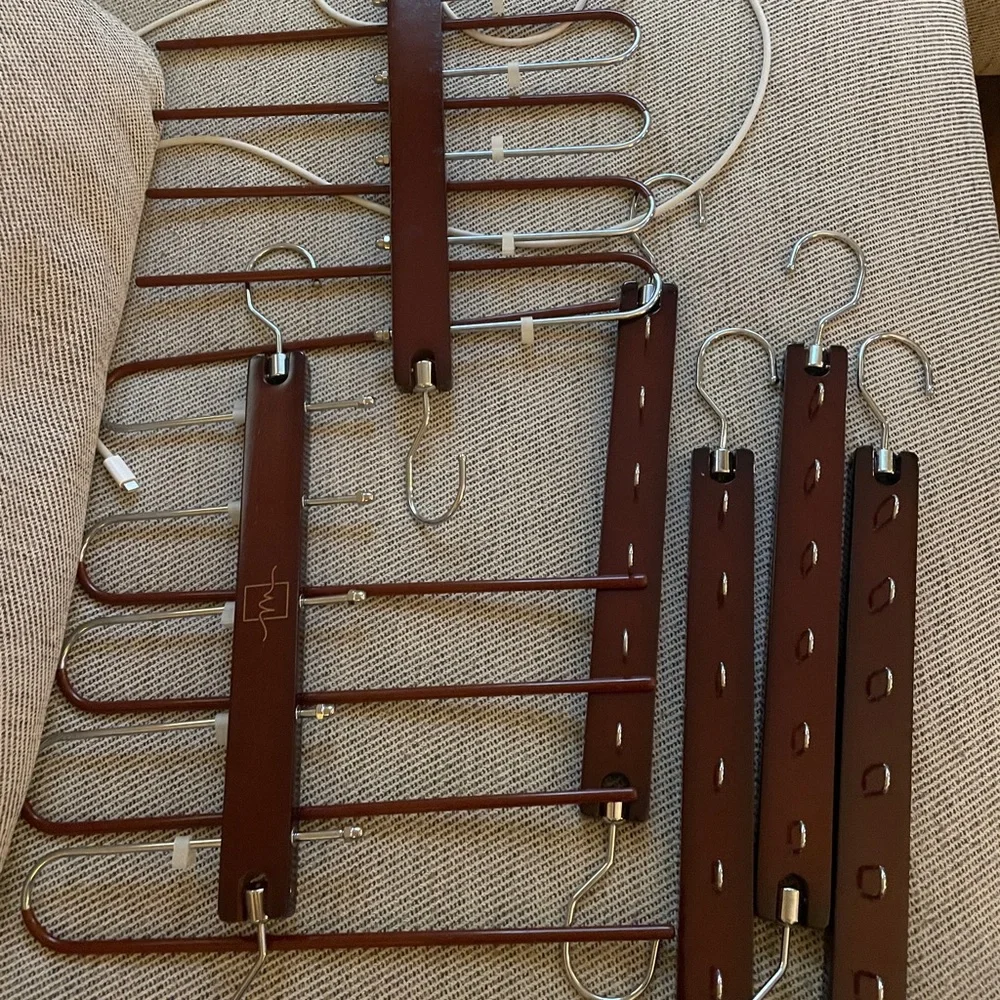 Brown Multi-Tier Pants Hangers