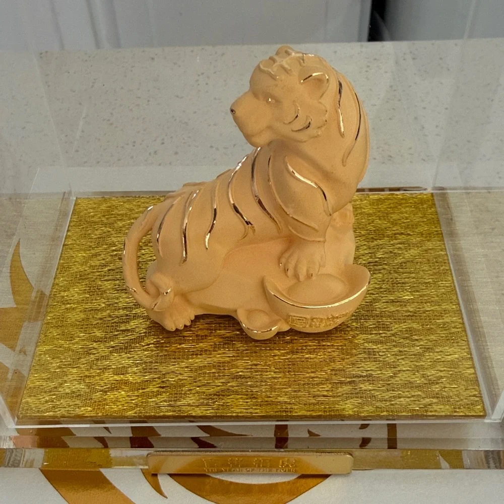 Cathay Bank Branded Gift Box included gold-plated Tiger Figurine