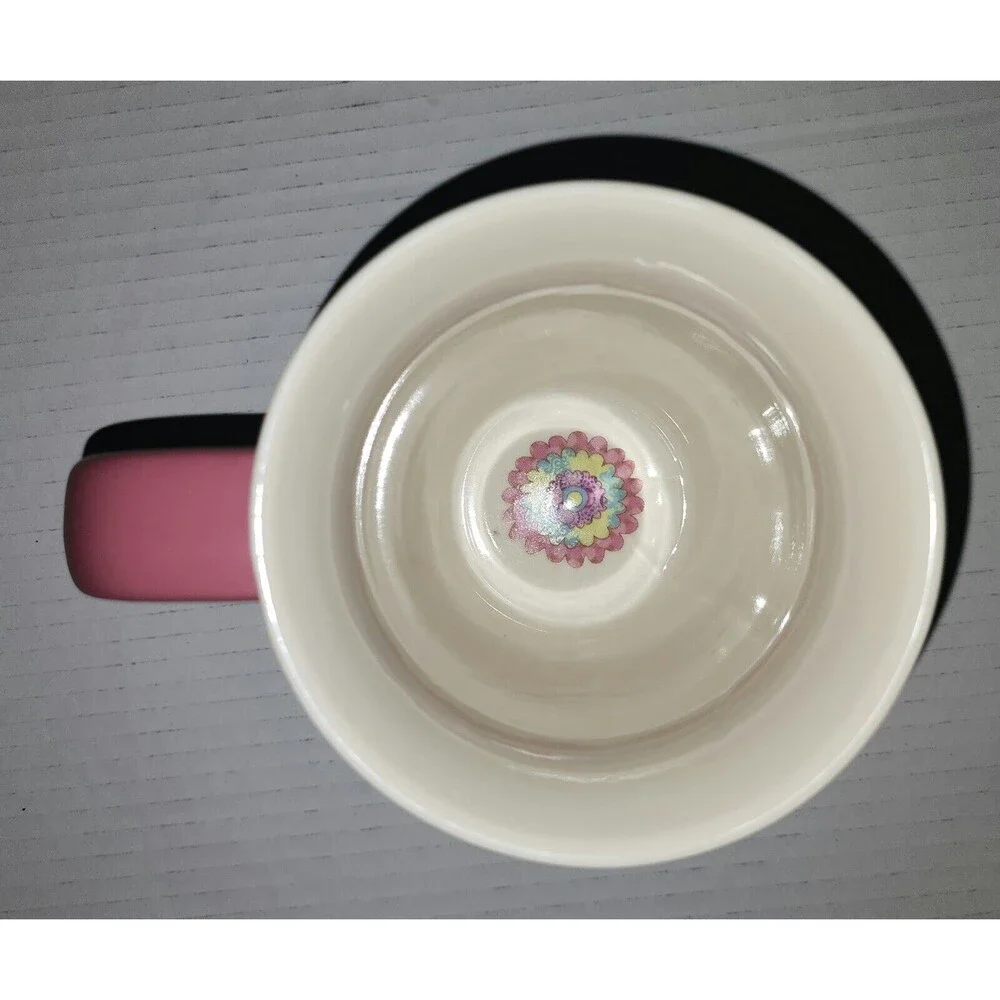 2013 Lang Ceramic Mug with Handle Ladybird by Tim Coffey Cream Pink Floral