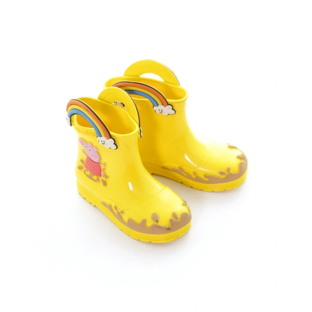 Welly Mini Melissa Peppa Pig Yellow Wellington Rain Boots Kids Unisex 12 / 30 EU