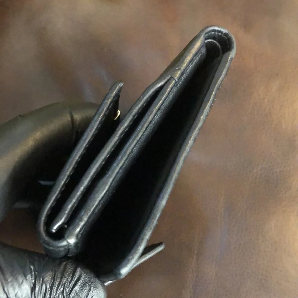 Gucci black lambskin