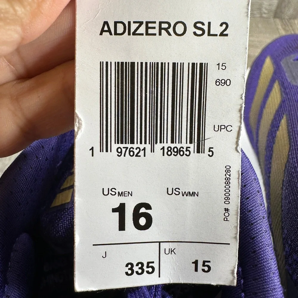 Adidas Adizero SL2 Running Shoes Mens 16 Washington Huskies Purple Gold NEW