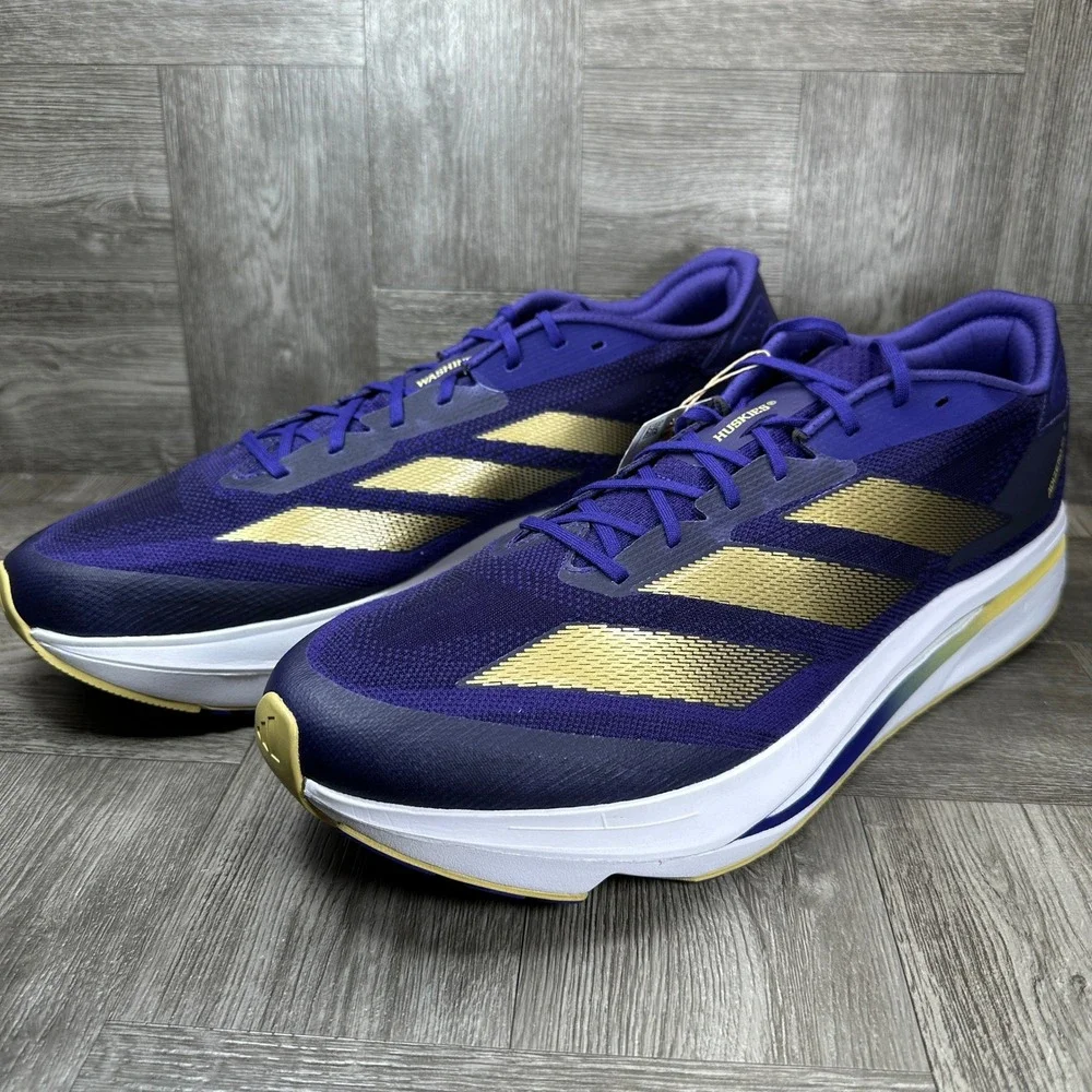 Adidas Adizero SL2 Running Shoes Mens 16 Washington Huskies Purple Gold NEW
