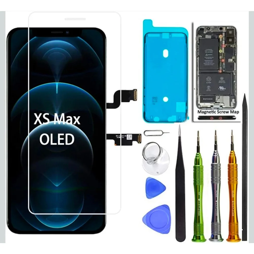 Cell Phone Screen Protector for iPhone XS Max 6.5 inch Black Blue