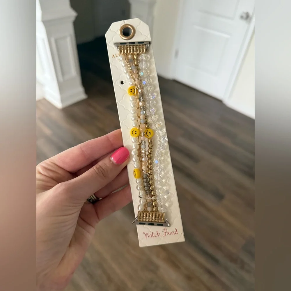 NWT - Altar'd State - Crystals and Smiley Face Apple Watch Band