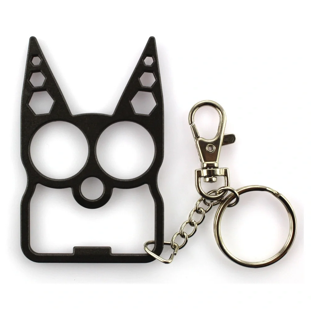 Black Cat-Shaped Multi-Tool Keychain