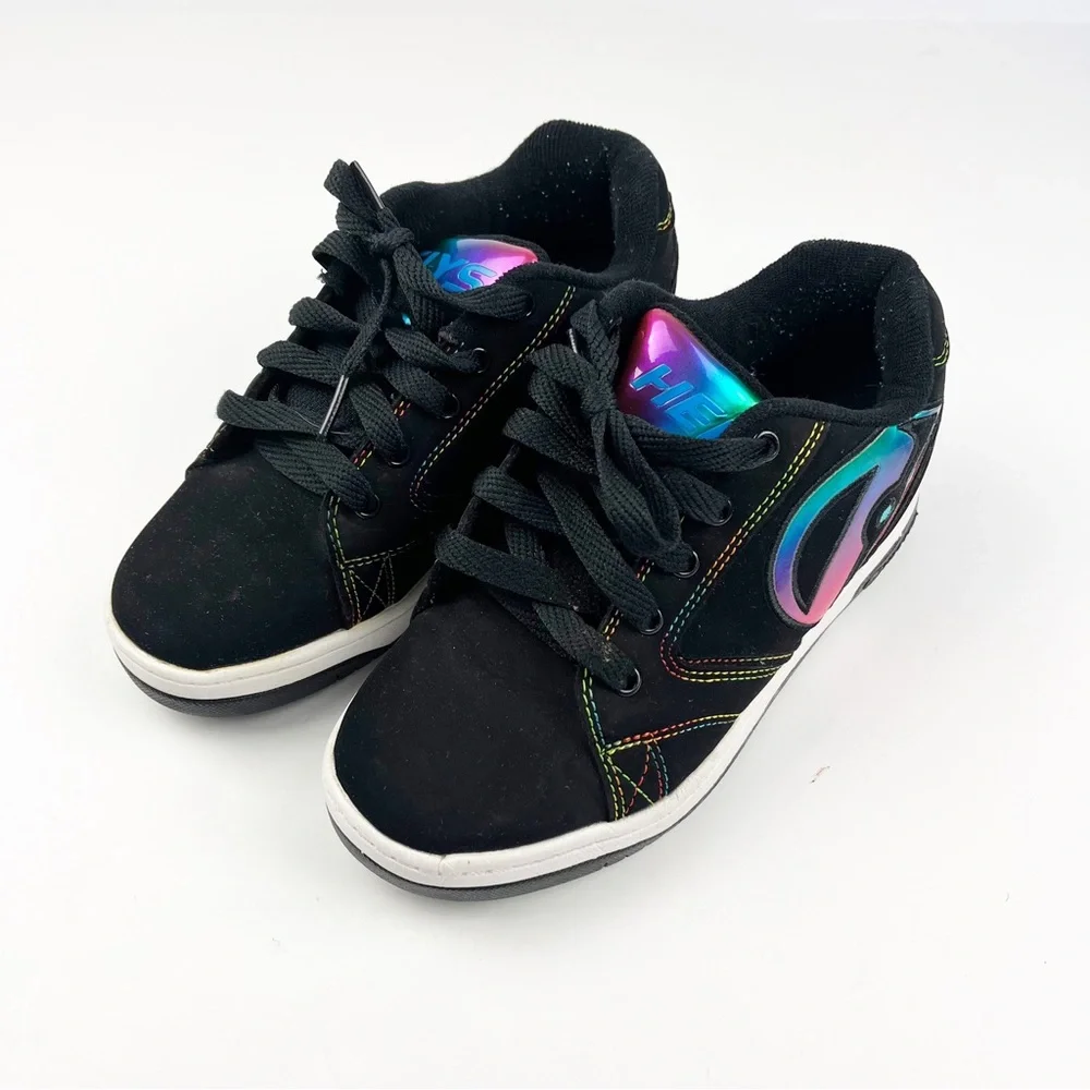 Heelys Black Iridescent Rainbow Sneakers Size 3 NO Wheels