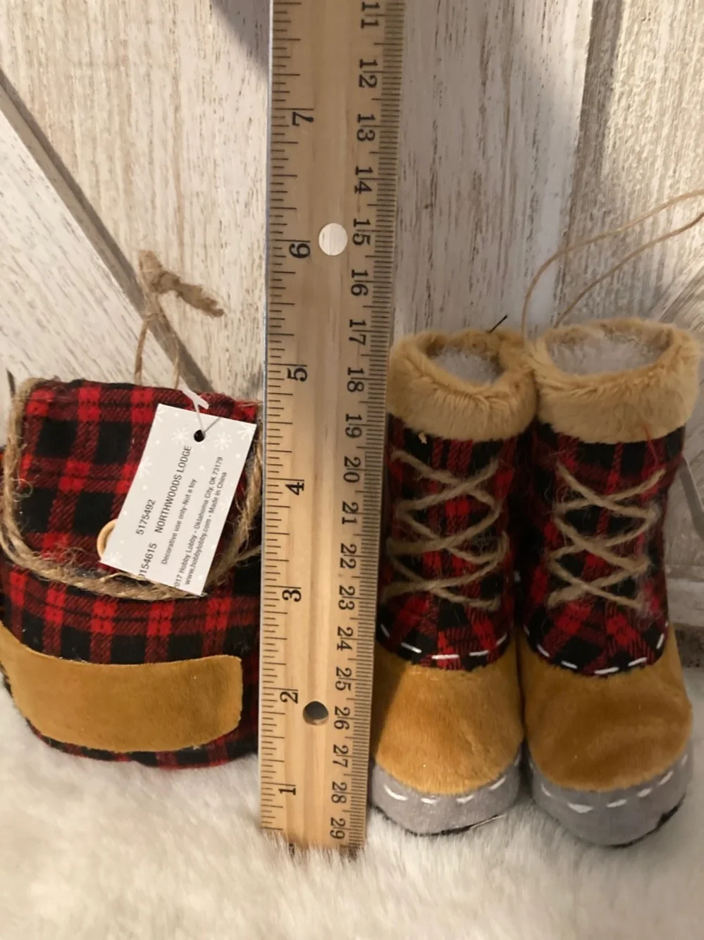 Buffalo Check Backpack, Boots and Hat Ornaments