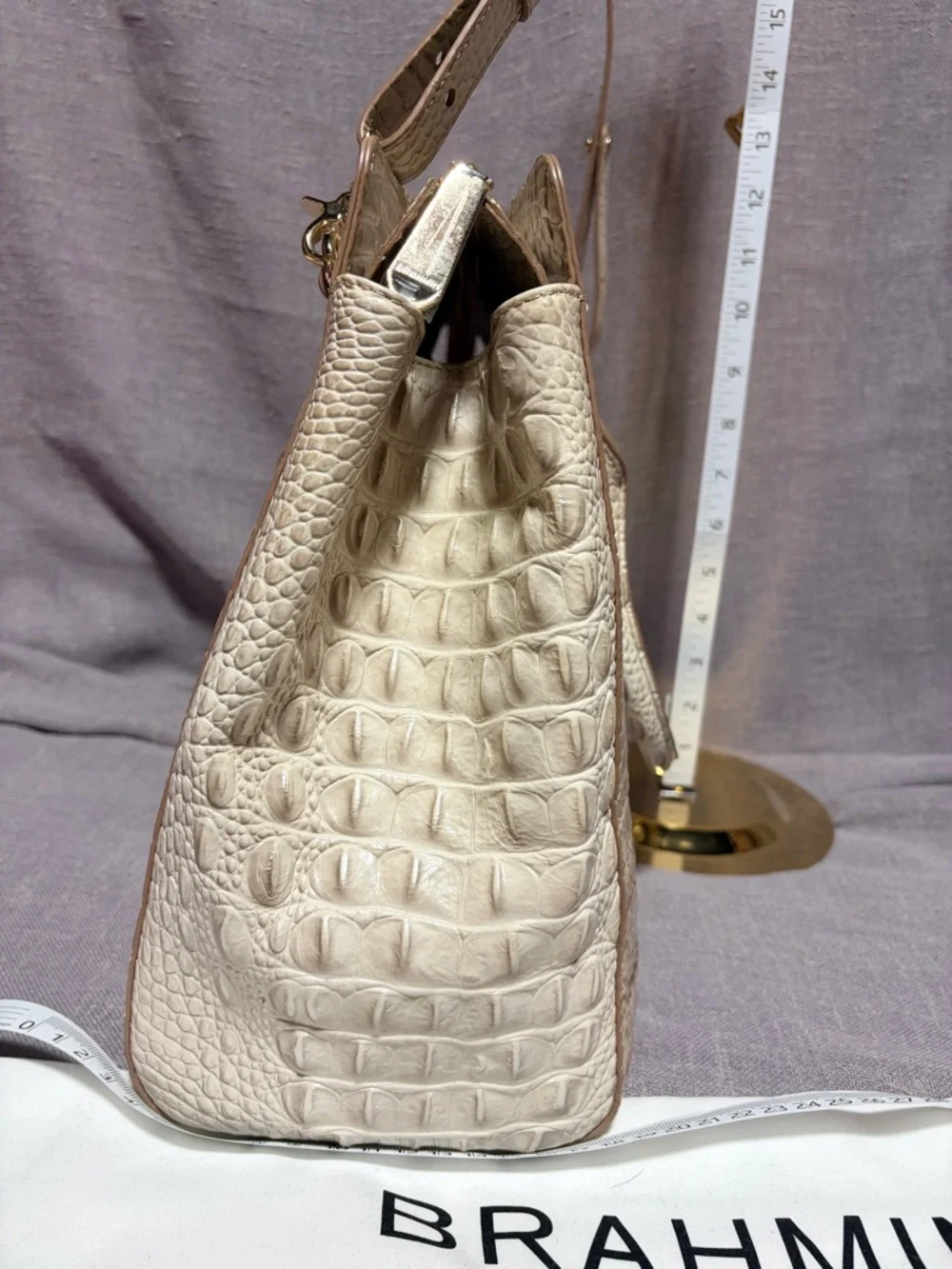Brahmin croc embossed