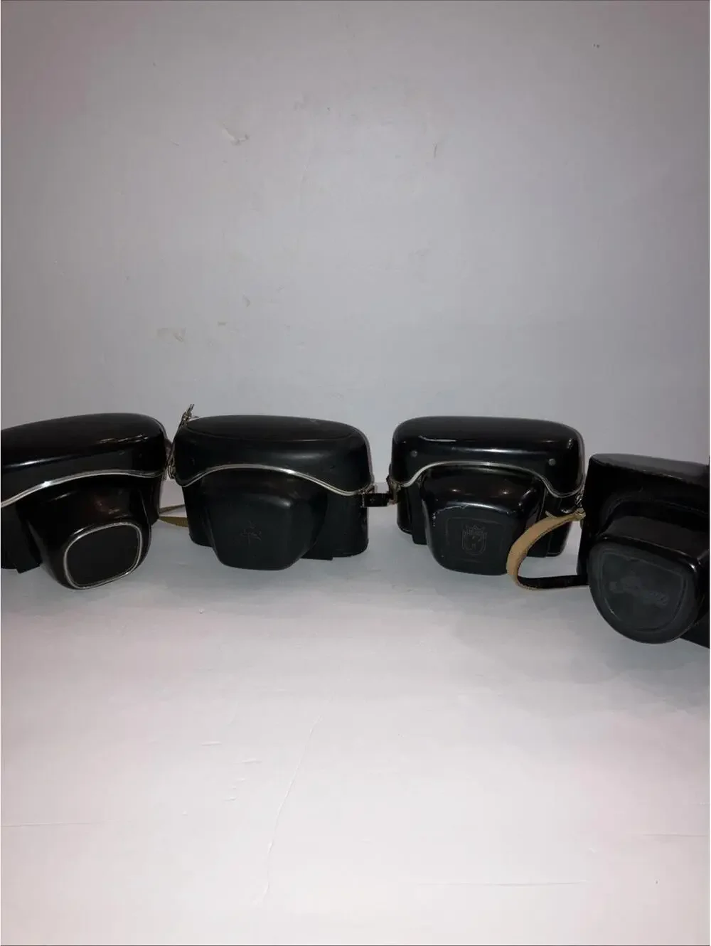 Lot Of 4 Vintage Black Leather Camera Cases “LOOK”