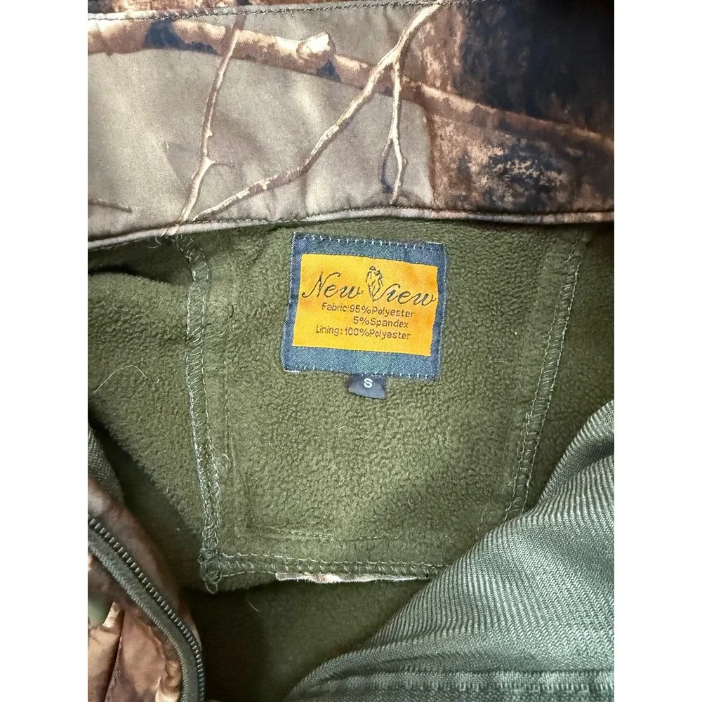 New View Mens Camouflage Hunting Jacket and Pants Set Softshell Fleece Lined S