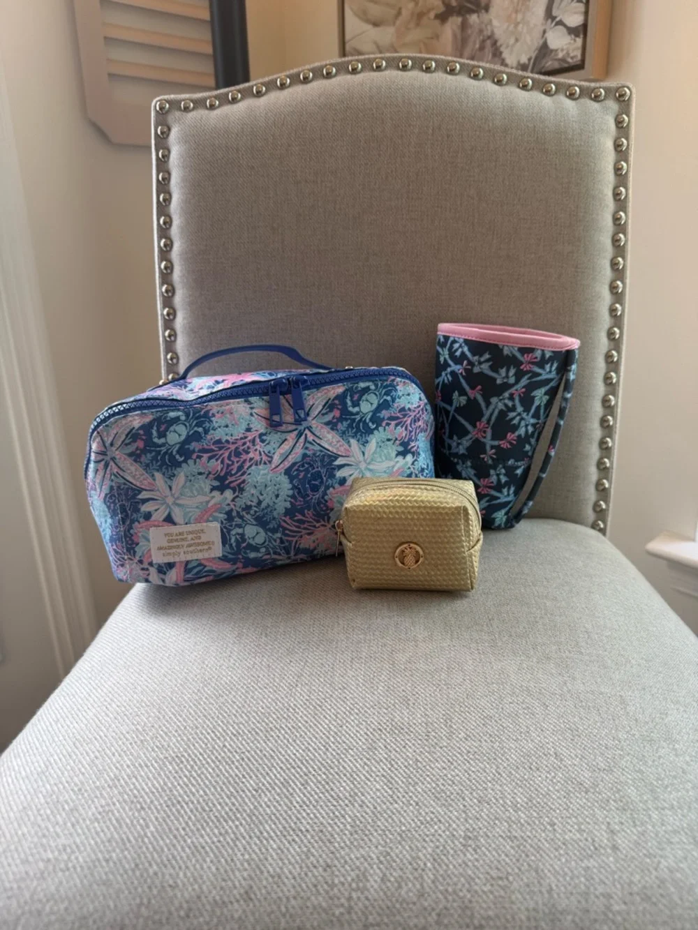 Simply Southern Travel Set - Makeup Bag, Ladies Essentials Pack and Cup Holder