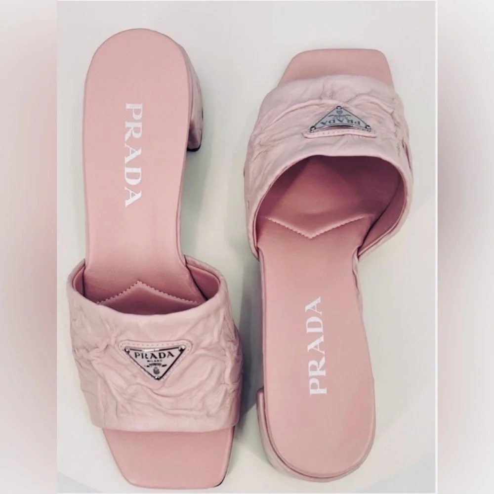 Prada crinkled leather