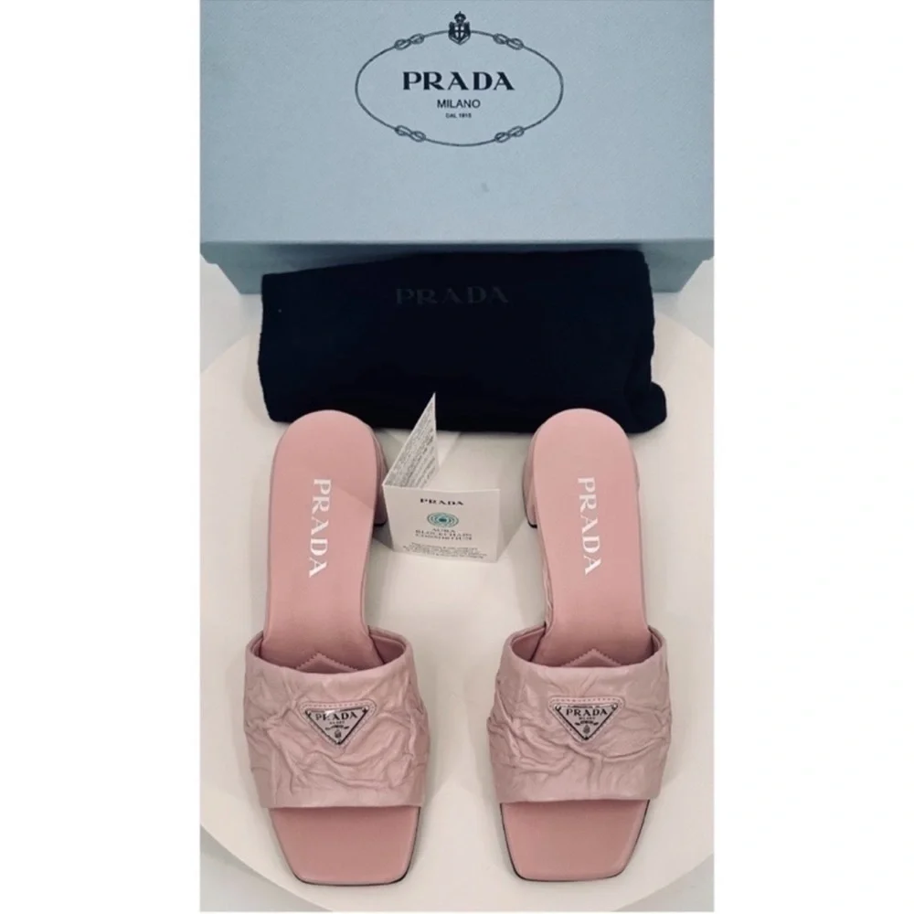Prada crinkled leather
