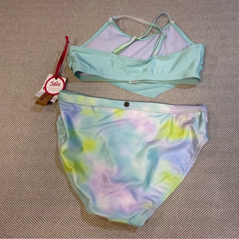 Justice Girls Bikini Color Changing Size 16/18 NWT‎
