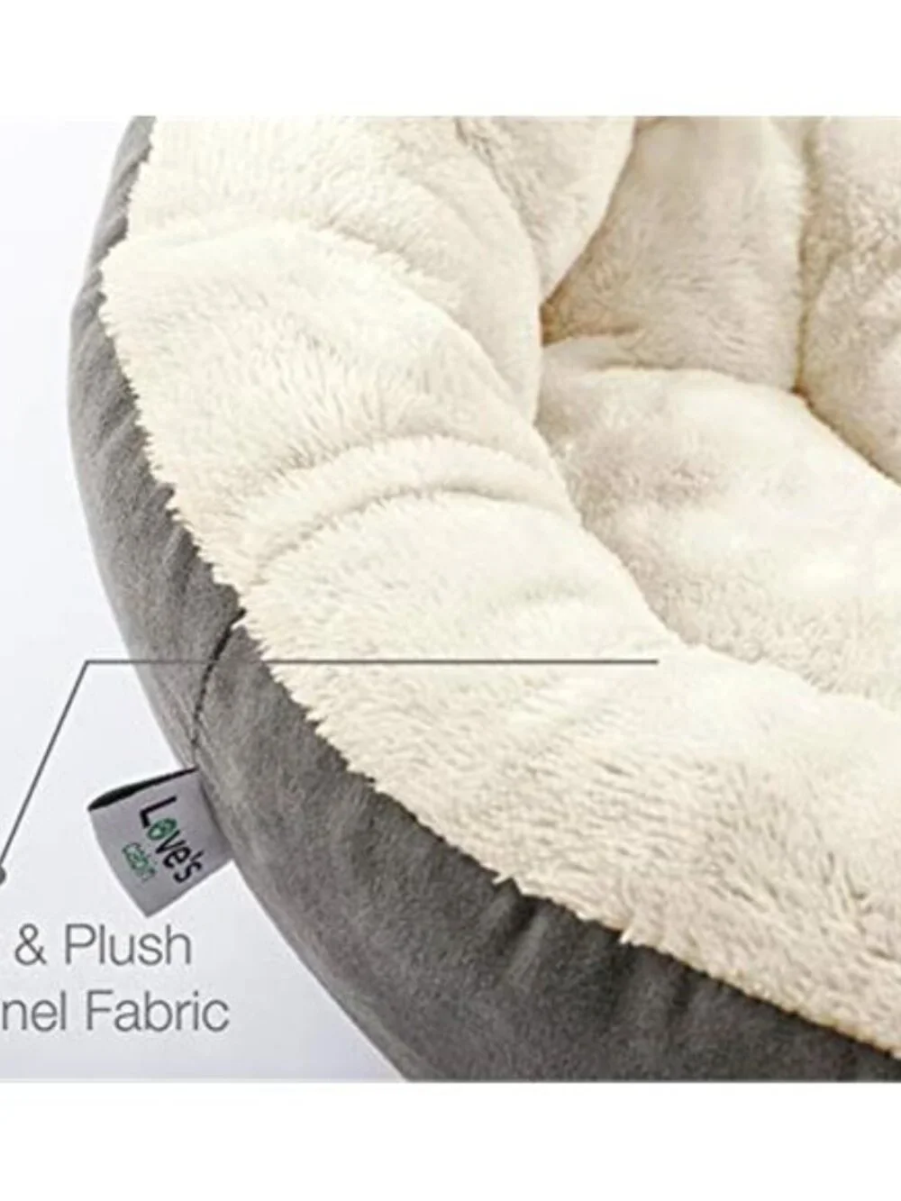 Calming Dog Bed Donut Pet Bed Washable Soft Plush Small Dog Cat Bed