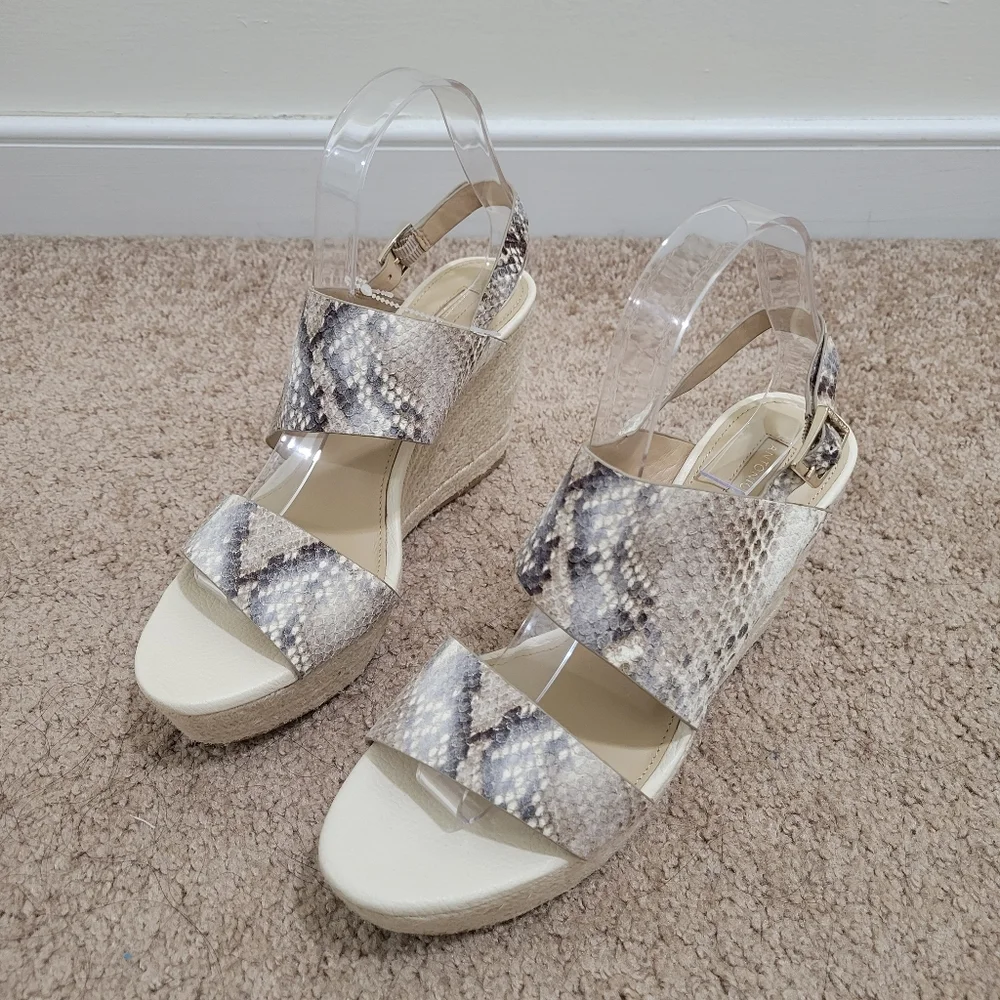 Antonio Melani Snakeskin Espadrille Wedge Slingback Sandal‎ 8M