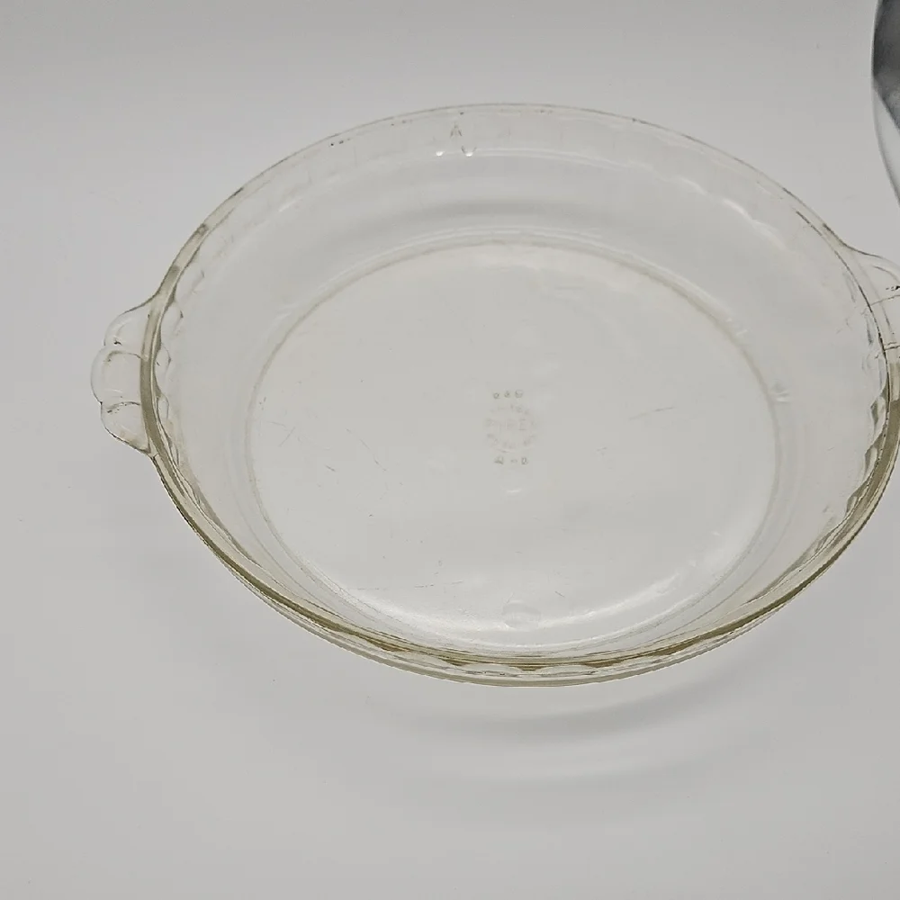 Pyrex Glass Pie Dish with Embossed Logo