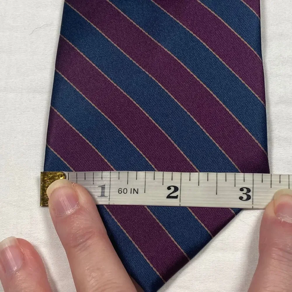 Rhode Island Elks Men's Tie Blue Purple 3.25x60 Classic Striped BPOE
