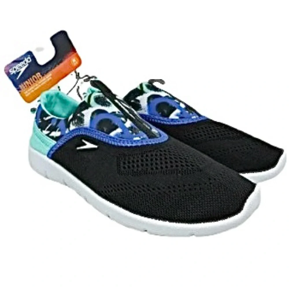 🆕-Speedo Junior Aquaskimmer Shoes - Black S. Fits Kids Shoe 13-1