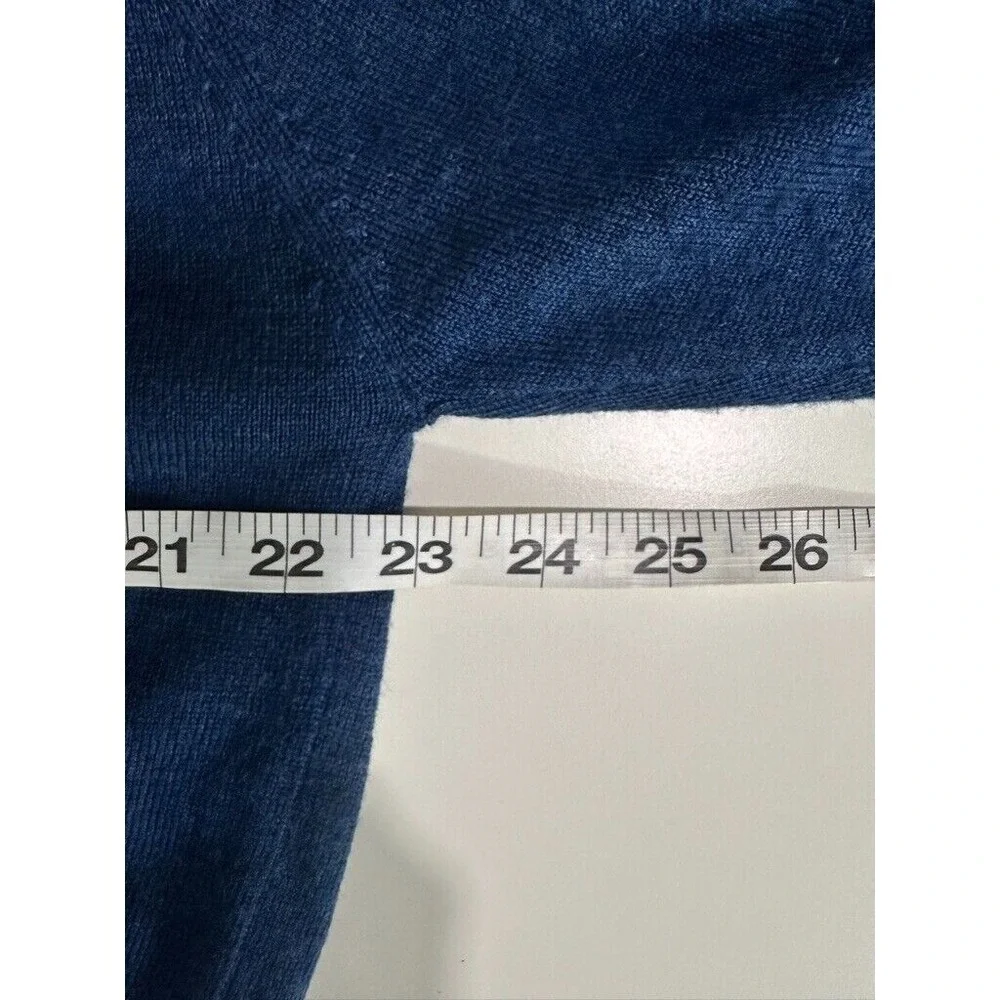 Joseph &‎ Lyman Merino Wool Sweater Mens XL Blue V Neck Classic Old Money Preppy