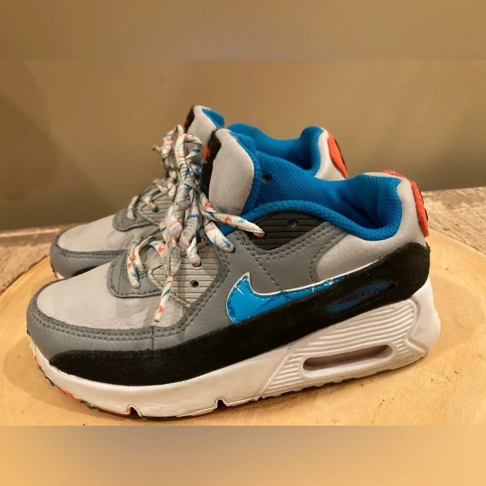 Nike‎ Air Max 90 Swooshfetti Confetti Grey Fog Blue DM7596-001 12.5 C