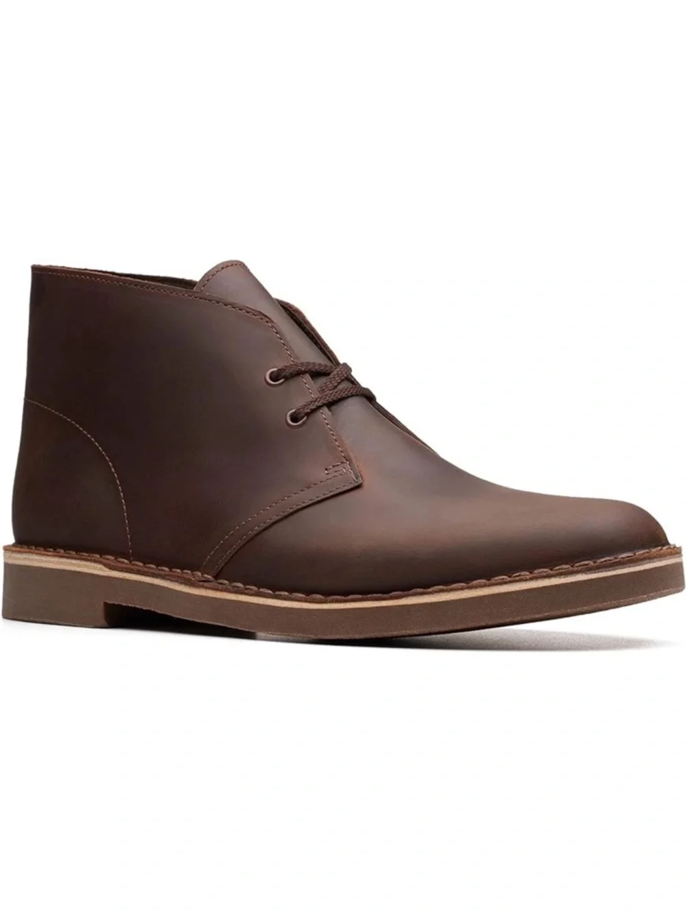 NWOB Clarks Men's US 10.5 M Bushacre 2 Chukka Boot, Dark Brown Leather New