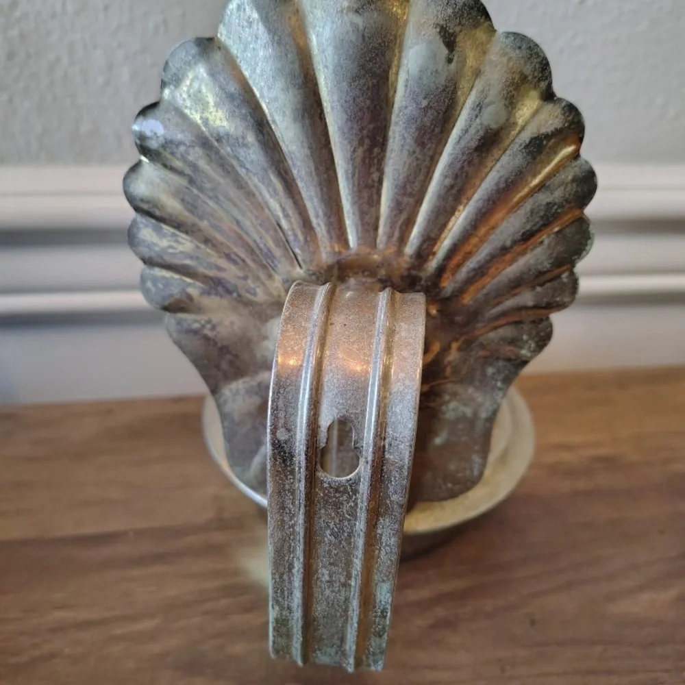 Vtg MCM Metal Oil Hanging Lanterns Nautical Patina Decor Pair Of 2 Wall Decor