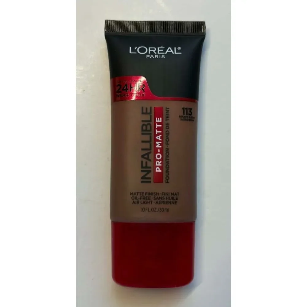 LOreal Infallible Pro Matte Foundation Matte Finish 24 hr Wear 113 Brown Suede