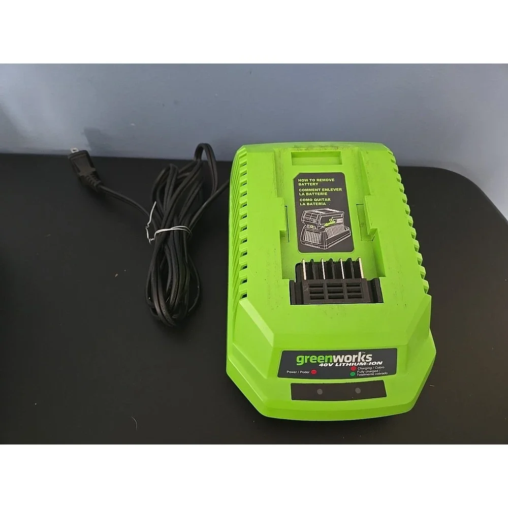 GreenWorks 40V Lithium-ion Battery Charger G-MAX Green 29482