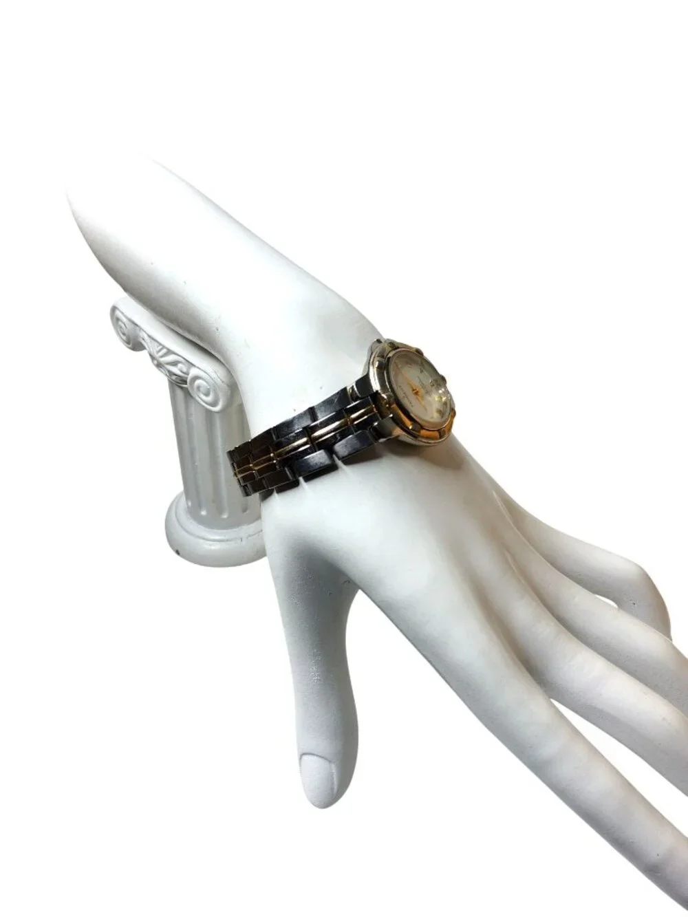 Mens Peugeot 98G99 Silver,Gold Tone Water Resistant 30meters,100ft Hidden Lock