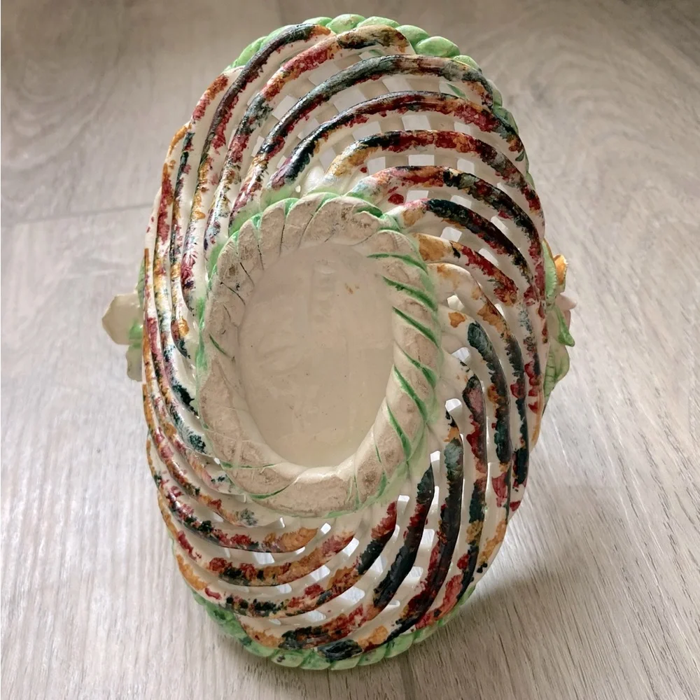 Vintage porcelain woven
