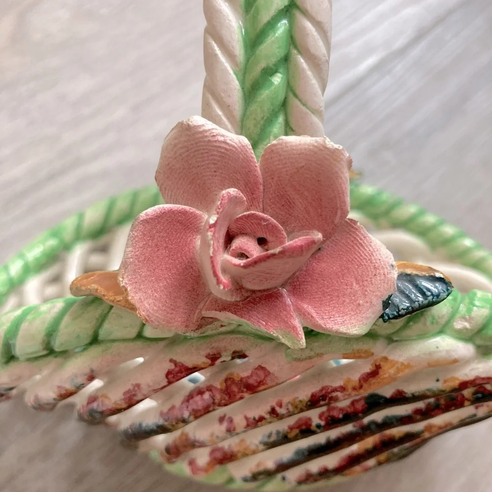 Vintage porcelain woven