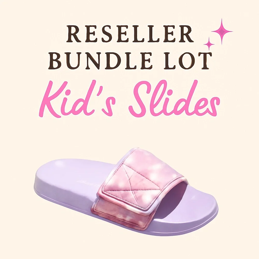 Reseller Lot | 7 Cat & Jack Kris Sport Slide Sandals | Purple Navy | Mixed Sizes