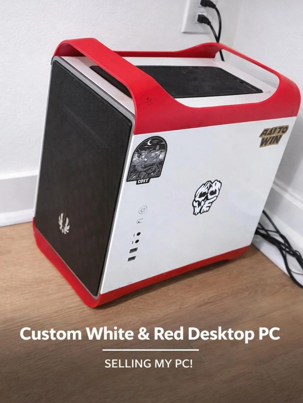 Custom White & Red Desktop PC