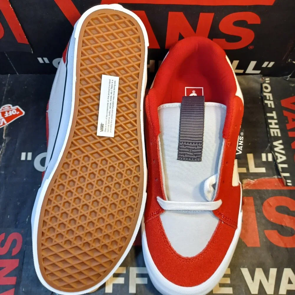 Vans Men's U.S. 11.5 Chukka Push LS Racing Red/White VN000CZW6RT