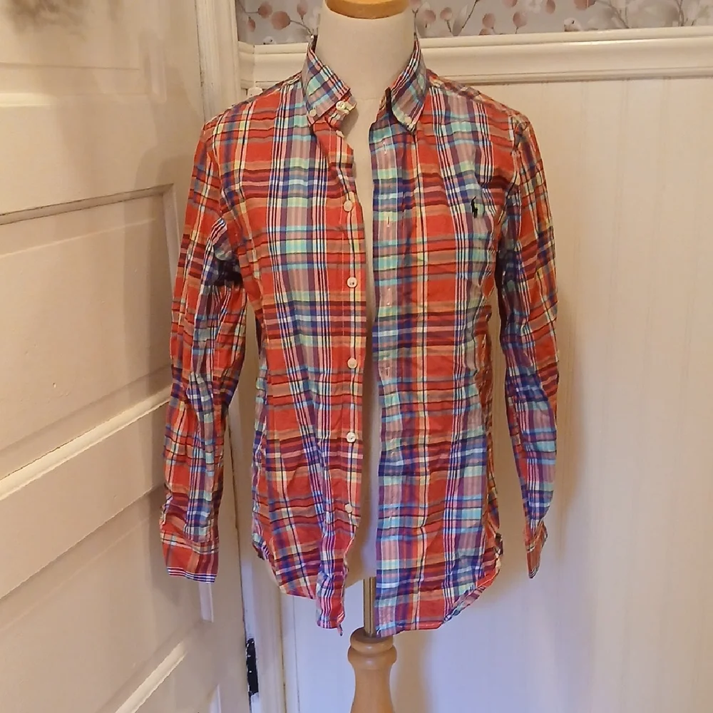 Ralph Lauren Kids Red Plaid Button Down Shirt