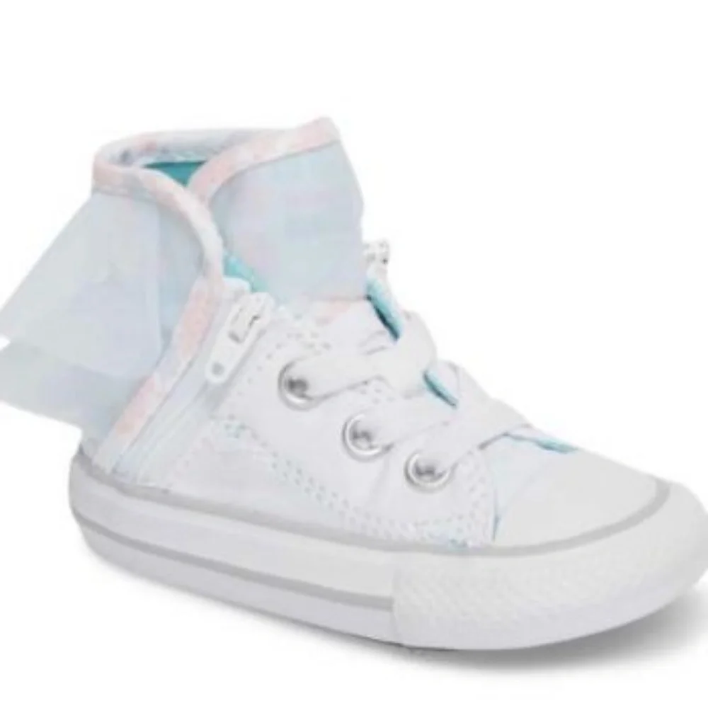 New Converse High Top Block Party Sneaker ruffles size 12 Adorable princesses