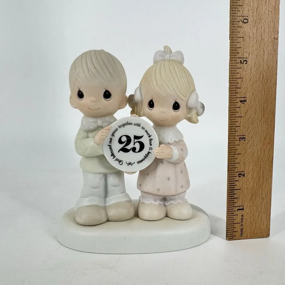 Precious Moments 1983 25th Anniversary Figurine E-2857 God Blessed Our Years